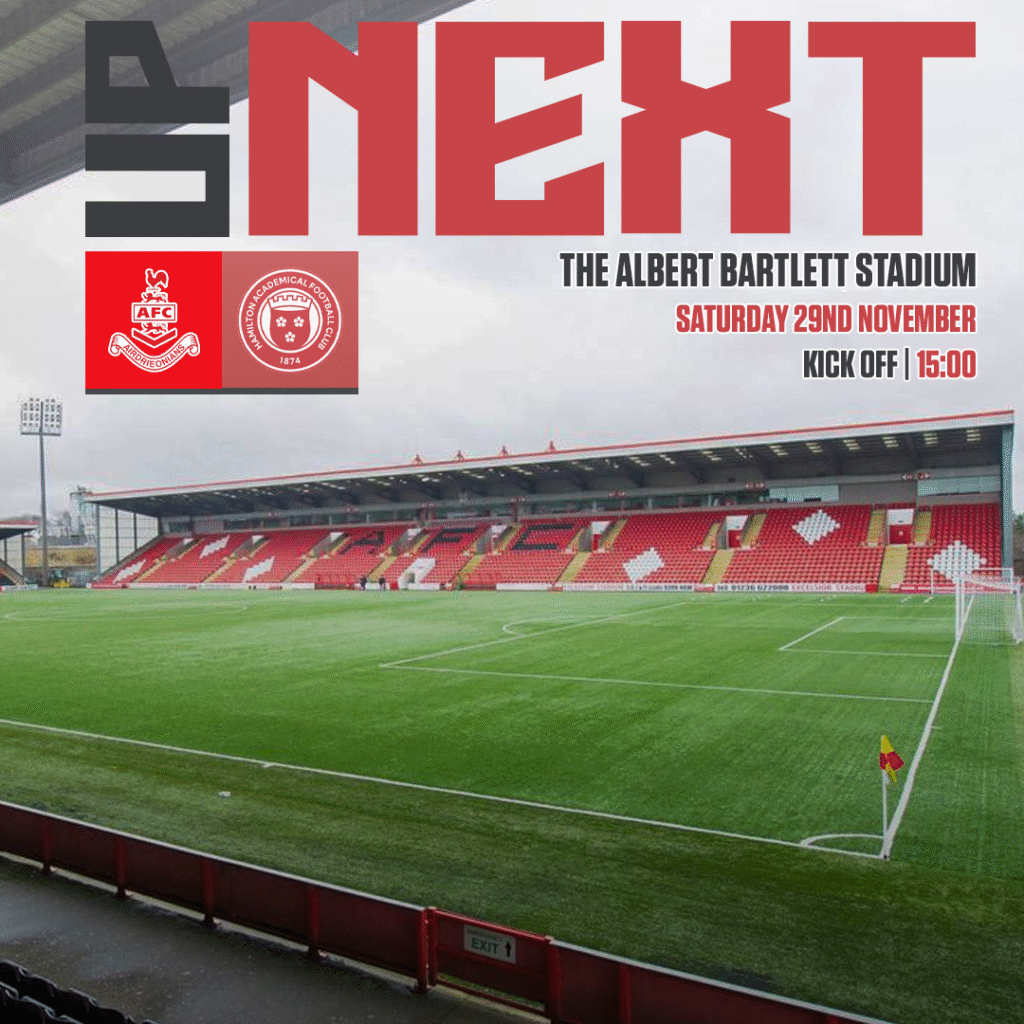 Airdrieonians FC v Hamilton Accies | 29/11/25