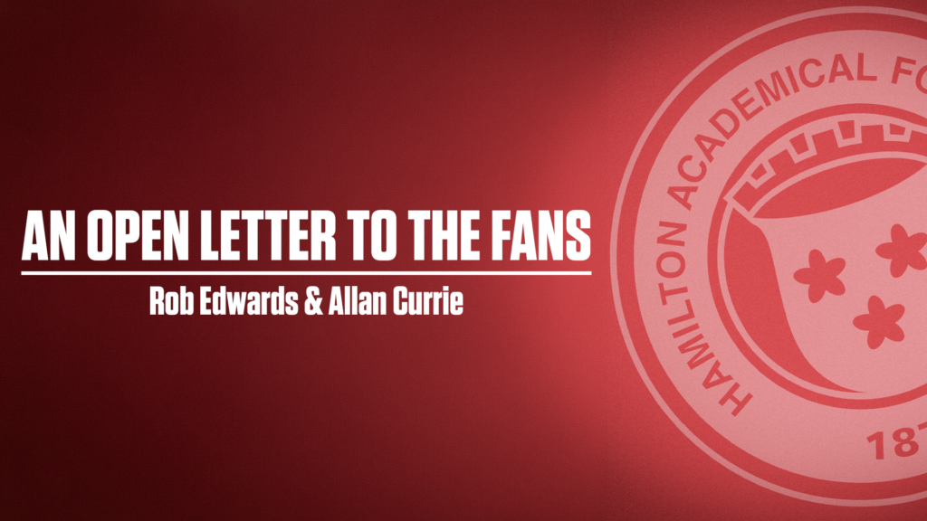 An Open Letter To The Fans.